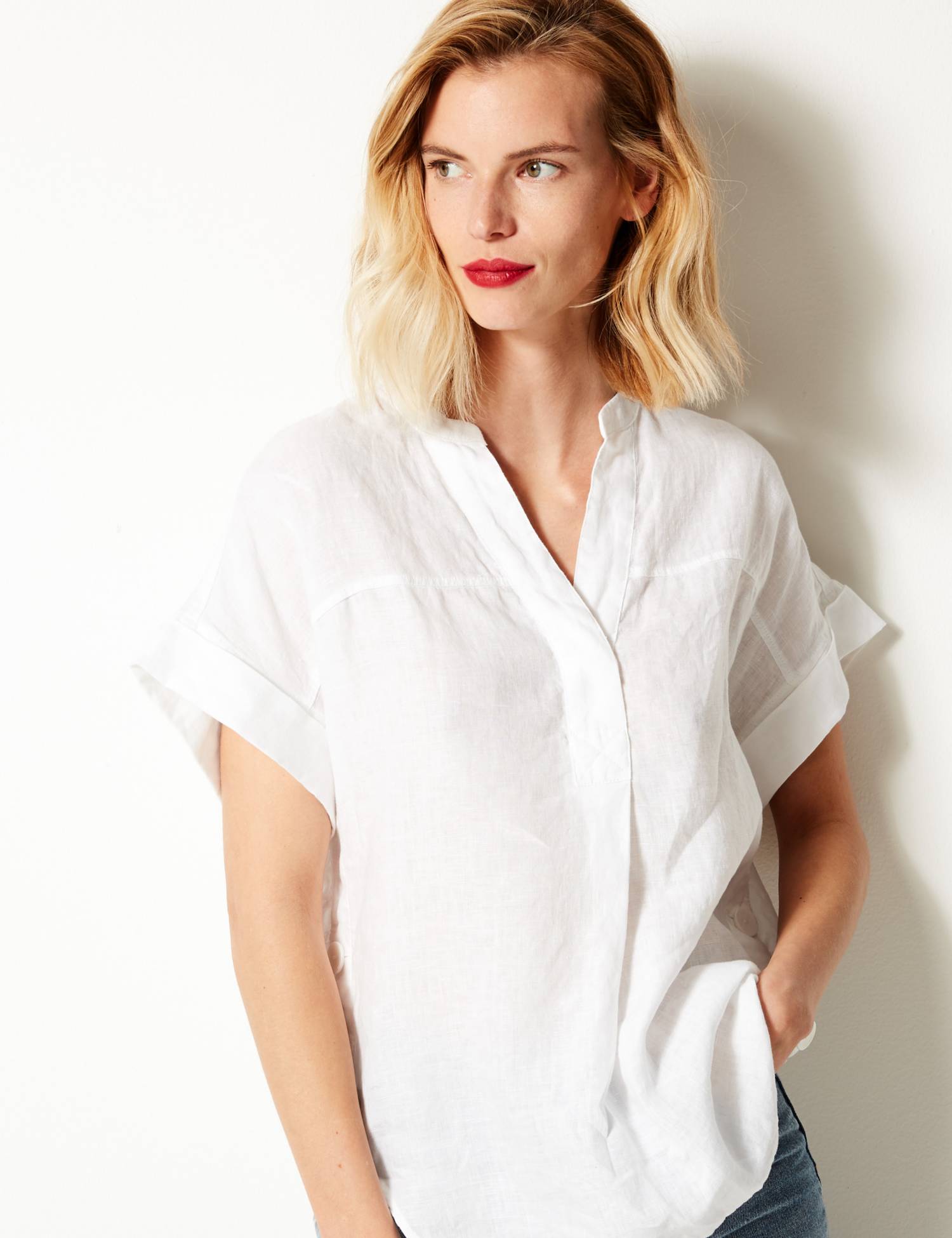 M&S Pure Linen Short Sleeve Shirt £25