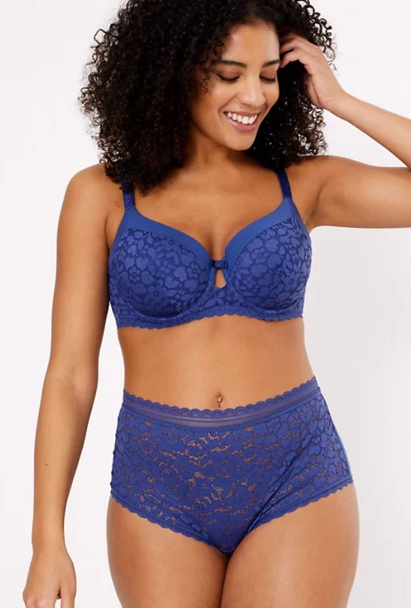 M&S Cotton and lace full cup bra £20